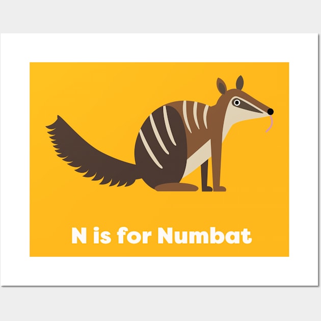 N is for Numbat Wall Art by Utter Earth